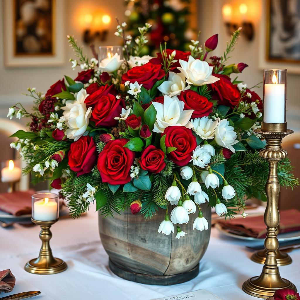 holiday floral centerpieces