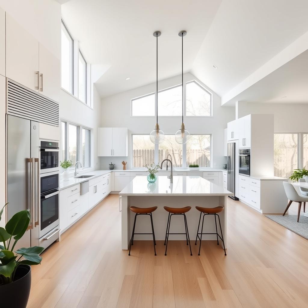 open plan kitchen