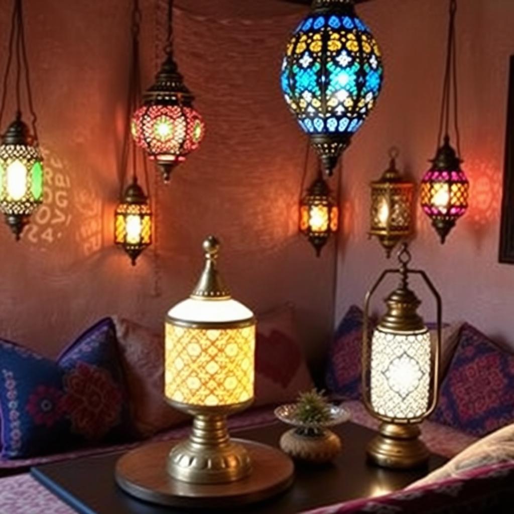 Moroccan table lamps and lanterns